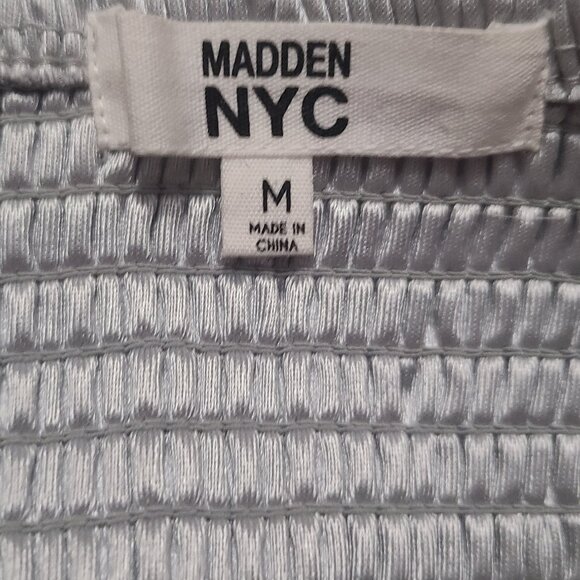 Madden NYC silver glitter sequin bra cup crop top NWOT Size M - Picture 5 of 14